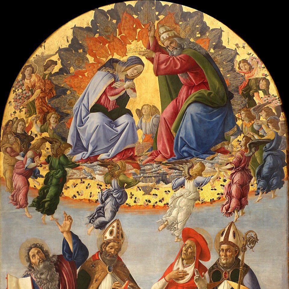 Sandro Botticelli, Marienkrönung, 1488–90, Uffizien